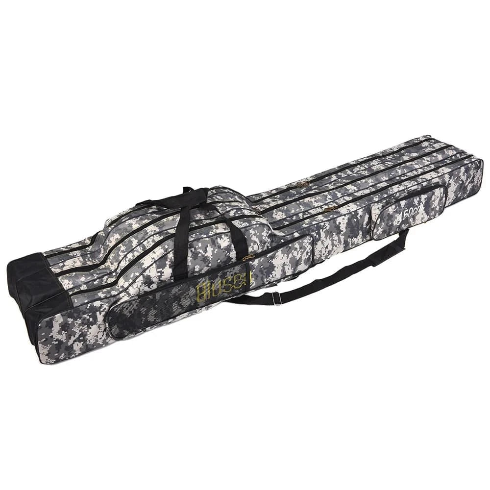 120cm/150cm 3 Layers Fishing Bag Portable Folding Fishing Rod Reel Bag Fishing Tackle Carry Bag Case Travel Storage Bag-WAYBIKER