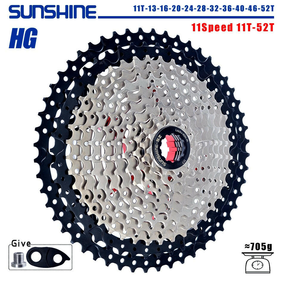 SUNSHINE Bicycle Cassette 8/9/10/11/12Speed Freewheel 32/36T/40T/42T/46T/50T/52T Sprocket HG Structure Flywheel For SHIMANO/SRAM-WAYBIKER