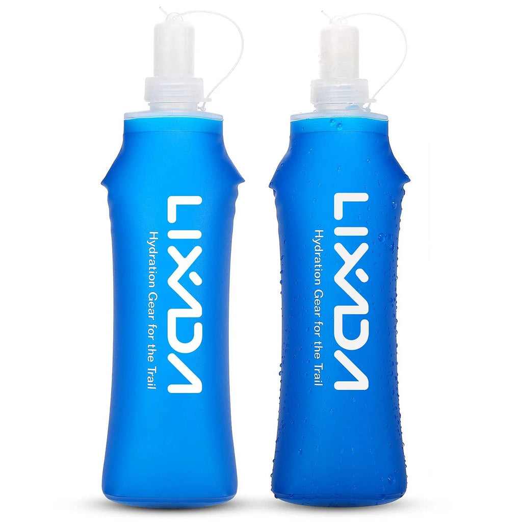 Lixada 1PCS/2PCS 500ml Outdoor Water Drinking Bottle Soft Folding Flask BPA Free for Outdoor Running Sport Hiking Cycling-WAYBIKER
