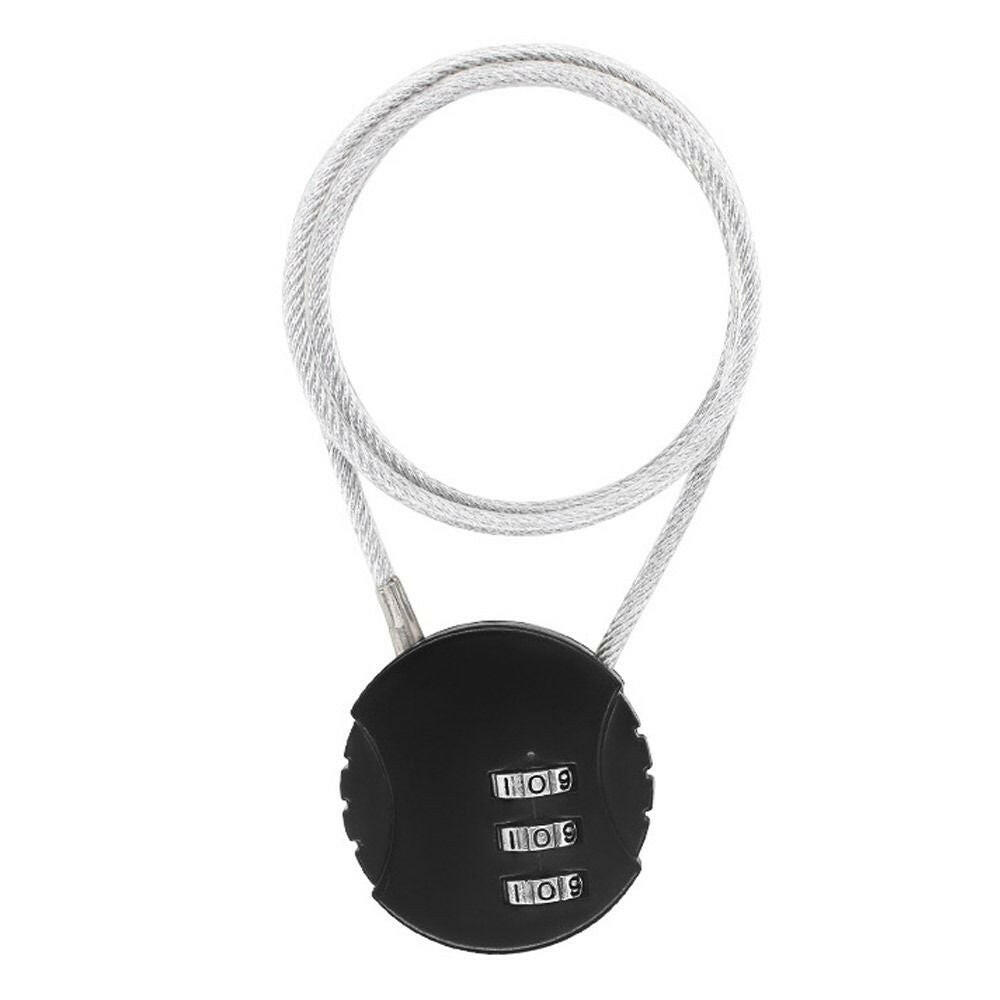 Extended Wire Rope Digit Padlock Smart Combination Lock Password Lock Motorcycle Helmet Lock Anti-theft Lock-WAYBIKER