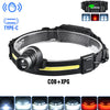Adjustable Headlight Strong Floodlight Night Fishing Induction Zoom Led Headlight Rechargeable Fishing Running Headlamp-WAYBIKER
