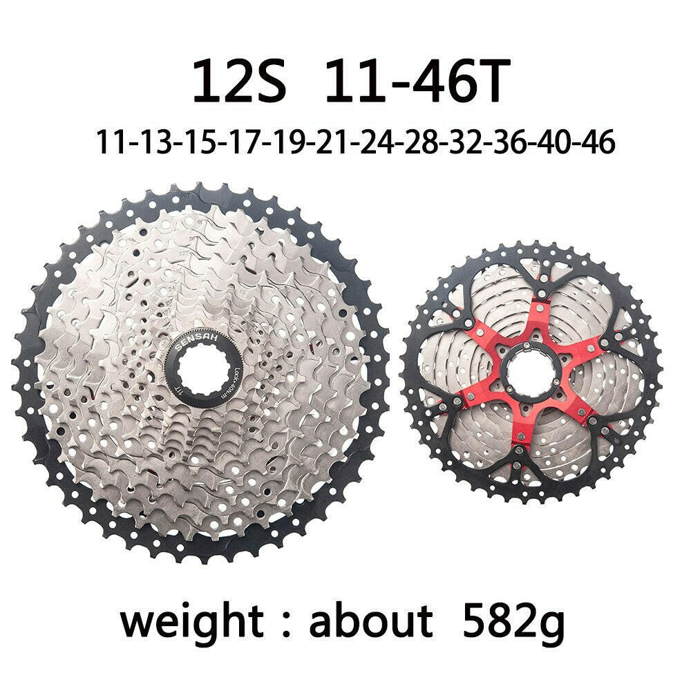 SENSAH Mountain Bike 8 9 10 11 12 Speed Velocidade Bicycle Cassette MTB Freewheel Sprocket 40T 42T 46T 50T 52T for HG HUB-WAYBIKER