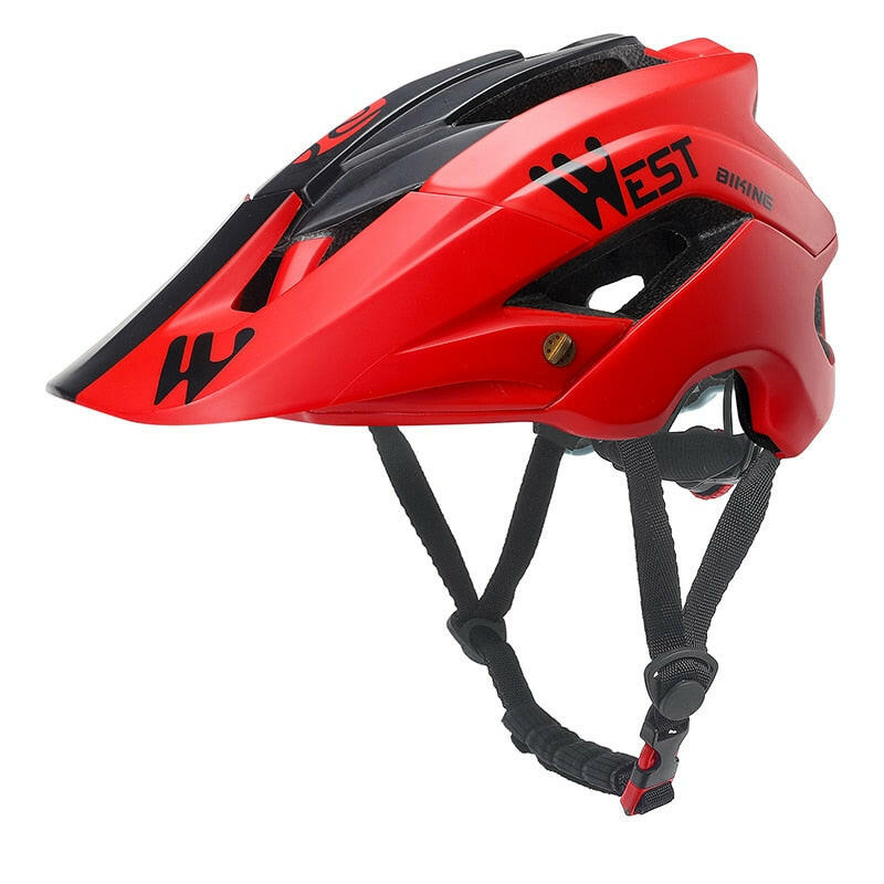WEST BIKING Men Cycling Helmet With Sun Visor MTB Road Bike Trail XC Helmet Adjustable Ultralight Safety Sport Bicycle Helmet