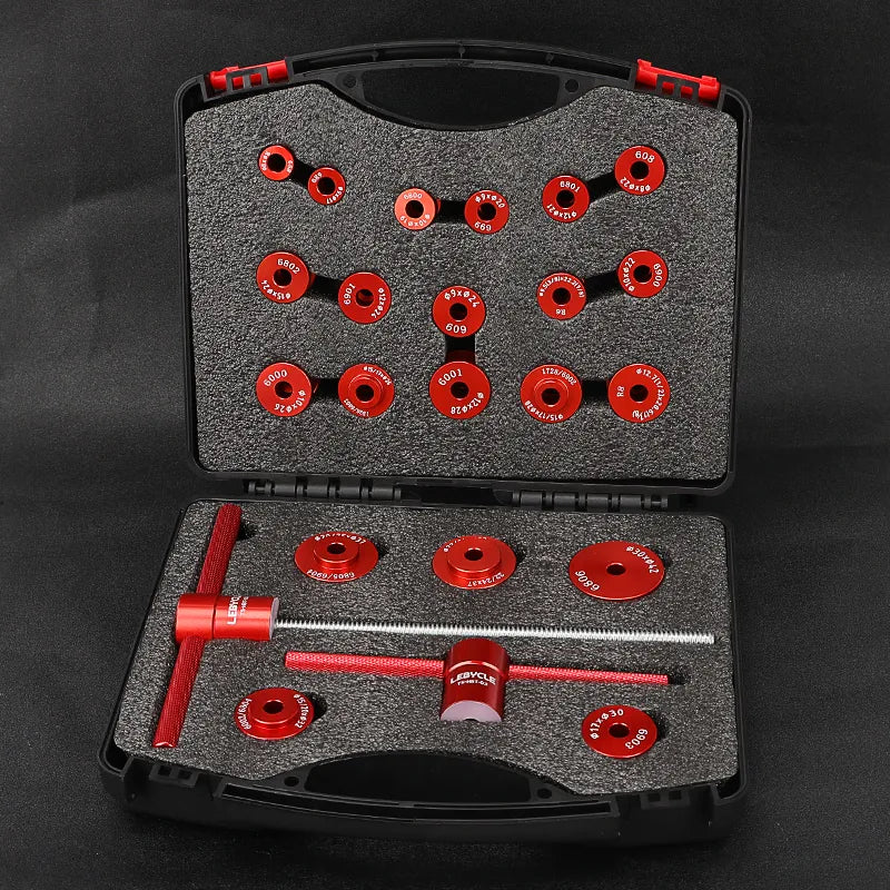 Lebycle Bike Hub Bearing Install Tool Kit With 21 kinds of press block-WAYBIKER