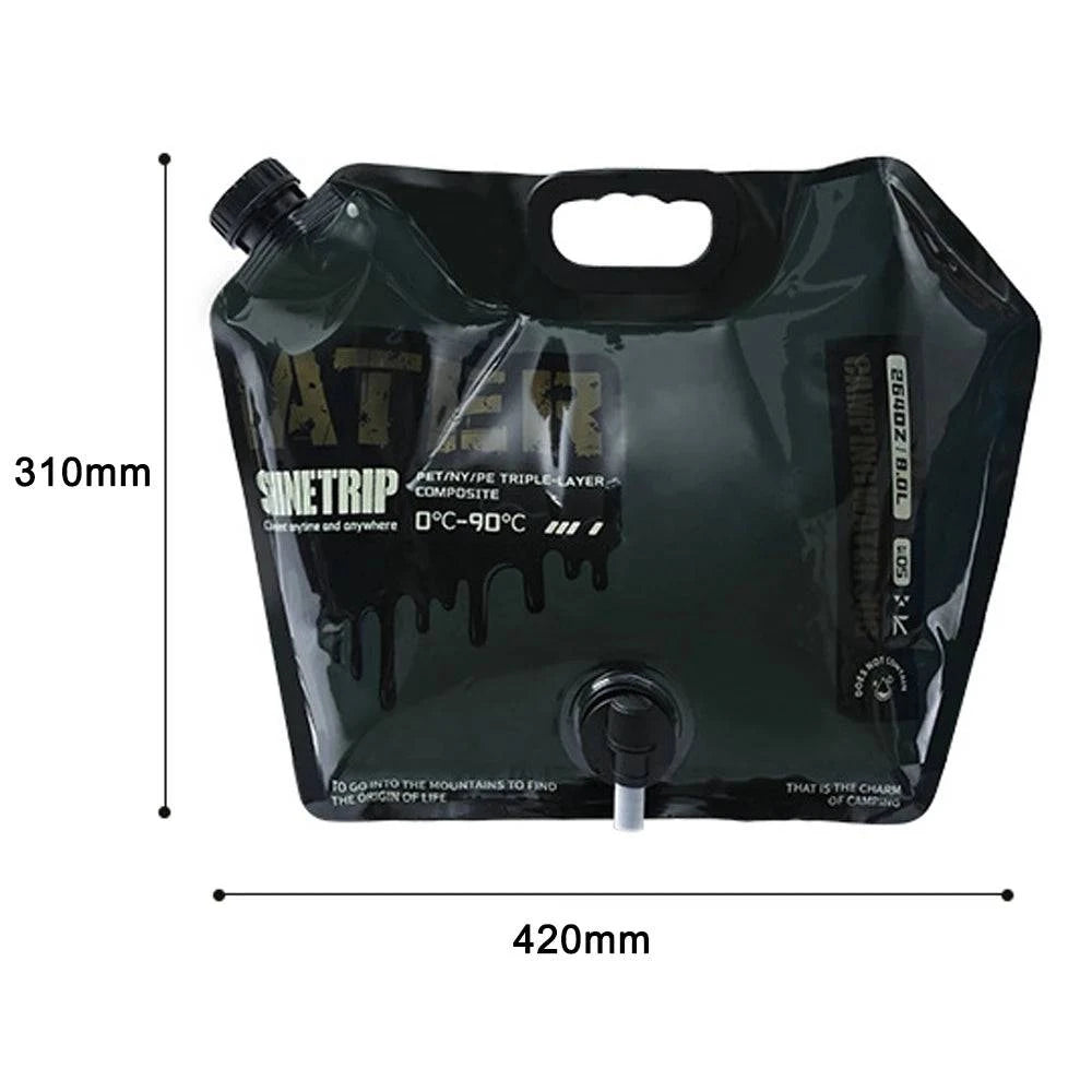 8L Portable Water Bag Folding Bucket Water Container Jug Bottle Pouch Outdoor Travel Camping with Handle Camping Supplies-WAYBIKER