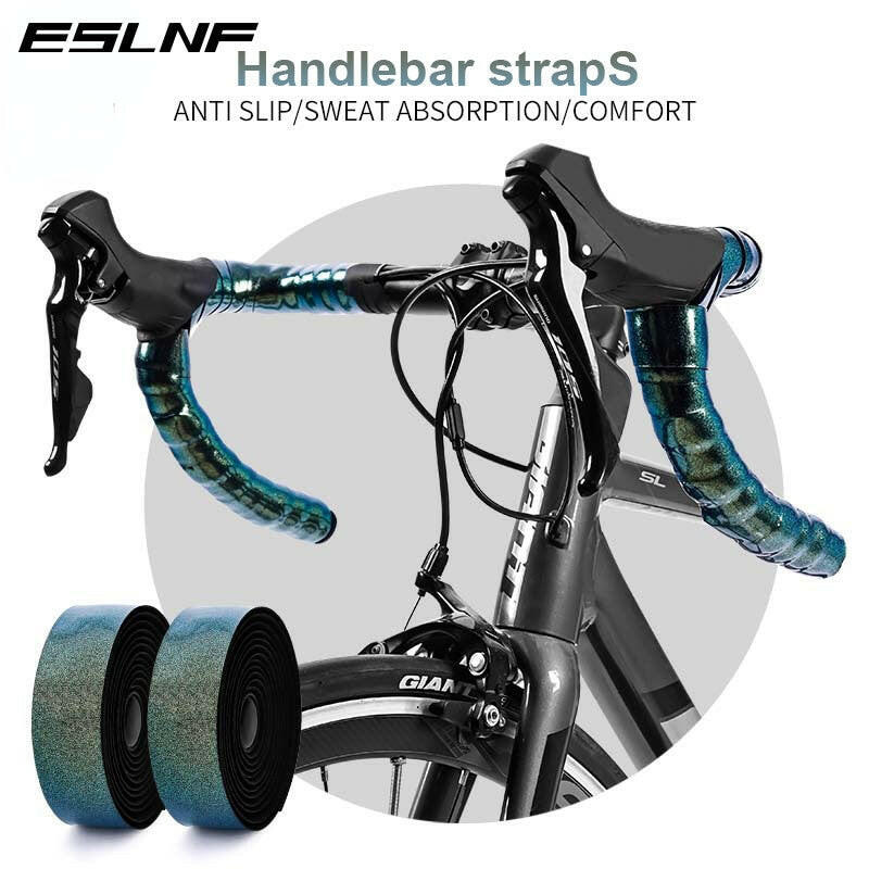 ESLNF Road Bicycle Handlebar Tape Gradient Color Bike Tapes EVA/PU Soft Anti-Vibration Handlebar Bar Tape Bike Accessories-WAYBIKER