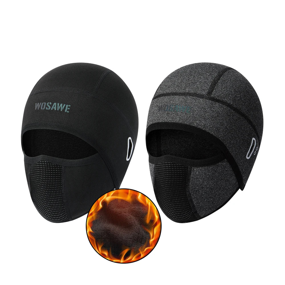 WOSAWE Warm Cycling Cap Winter Balaclava Full Face Mask Running Climbing Fishing Skating Hat Full Face Cover Headwear