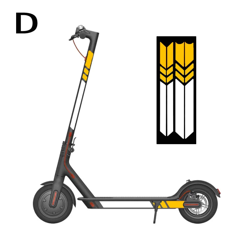 Scooter Sticker Reflective PVC Scooter Decal Waterproof Night Riding Warning Strip for Xiaomi Mijia M365-WAYBIKER