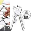 1Pc Outdoor Multi-function Key Chain 6 in 1 Folding Knife Bottle Opener Screwdriver Tool EDC Stainless Steel Pocket Accessories-WAYBIKER