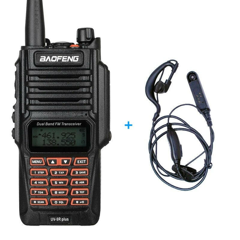 Baofeng UV-9R Plus Hign Power Dual Band 136-174/400-520MHz IP68 Waterproof Ham Radio Walkie Talkie Long Range Third Gear Power-WAYBIKER