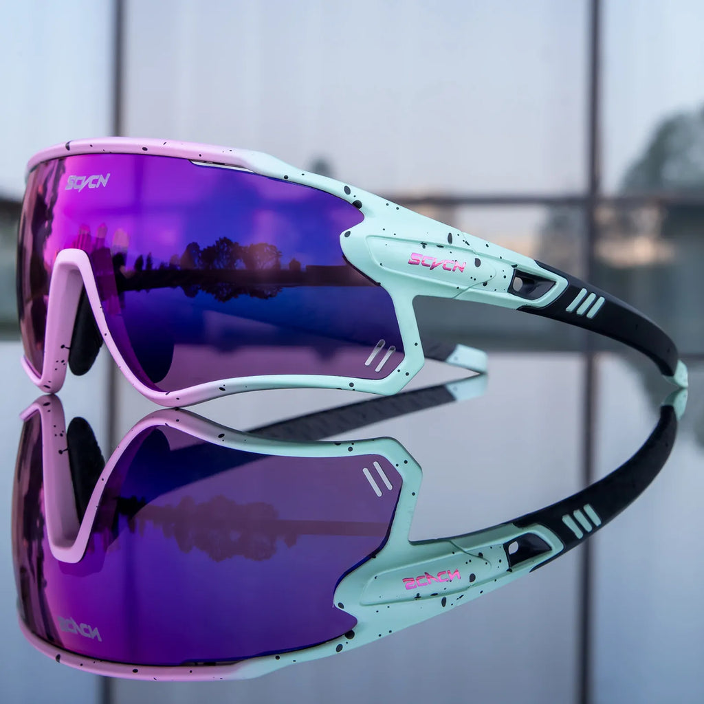 SCVCN Sports Sunglasses Cycling Glasses Mountain Bike Goggles Men Baseball Eyewear Bicycle Glasses for Outdoor Sports-WAYBIKER