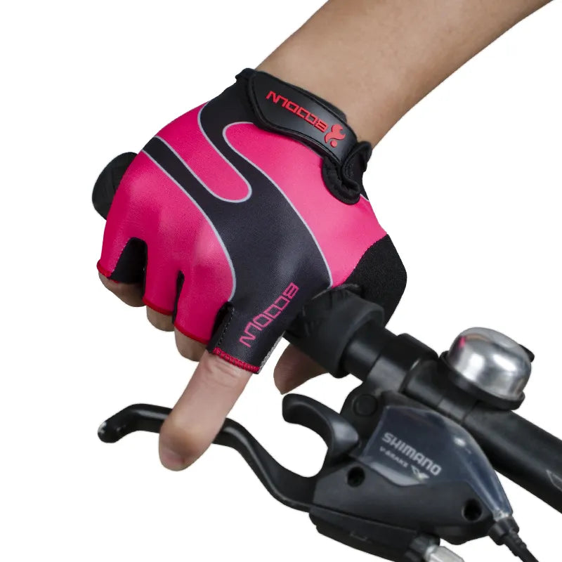 0002Breathable Anti-Slip Women Men Half Finger Summer Cycling Fingerless Gloves-WAYBIKER