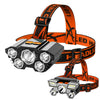 5 Led Strong Headlight Super Bright Head-Mounted Flashlight Usb Rechargeable Built-in Battery Outdoor Rechargeable Night Fishing-WAYBIKER