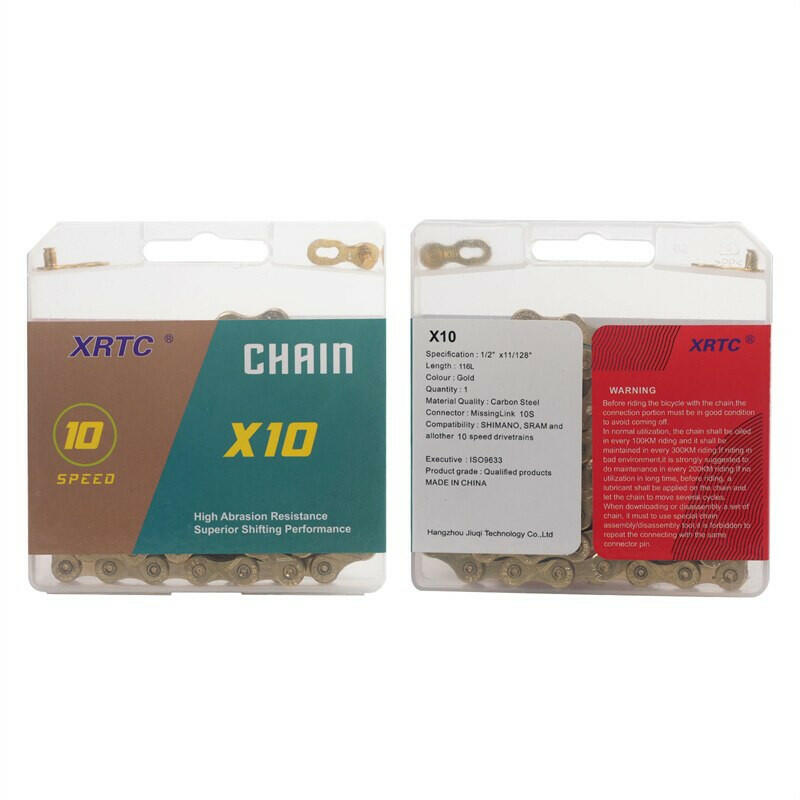 XRTC 6,7,8/9/10 Speed 116 Links Bicycle Chains (1/2x3/32-Inch,1/2x11/128-Inch/) Compatible with 8S,9S-WAYBIKER