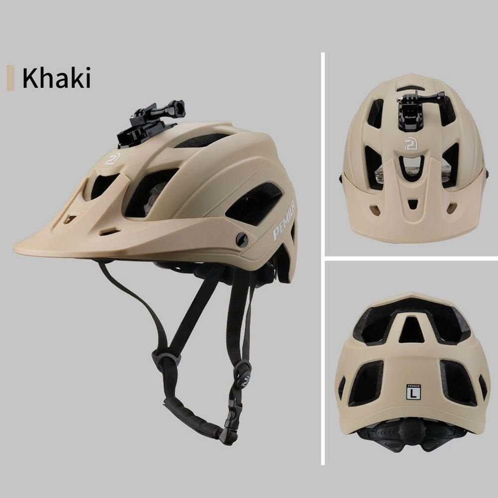 PEMILA Outdoor DH MTB Bicycle Helmet Integrally-molded Road Mountain Bike Helmet Ultralight Racing Riding Cycling Helmet-WAYBIKER