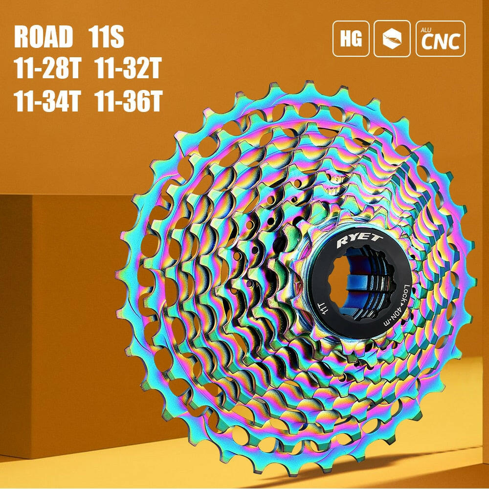 RYET SLR2 Bicycle Road Cassette Ultralight Bike Cassettes 11S/12S 28T/32T/34T/36T Bicycle Freewheel for Shimano HG Bike Parts-WAYBIKER