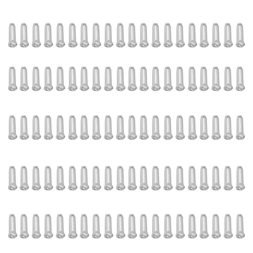 100 Pack Alloy Road Bike Shifter Brake Cable Tips Caps End 3mm for Mountain Bike Cycling-WAYBIKER