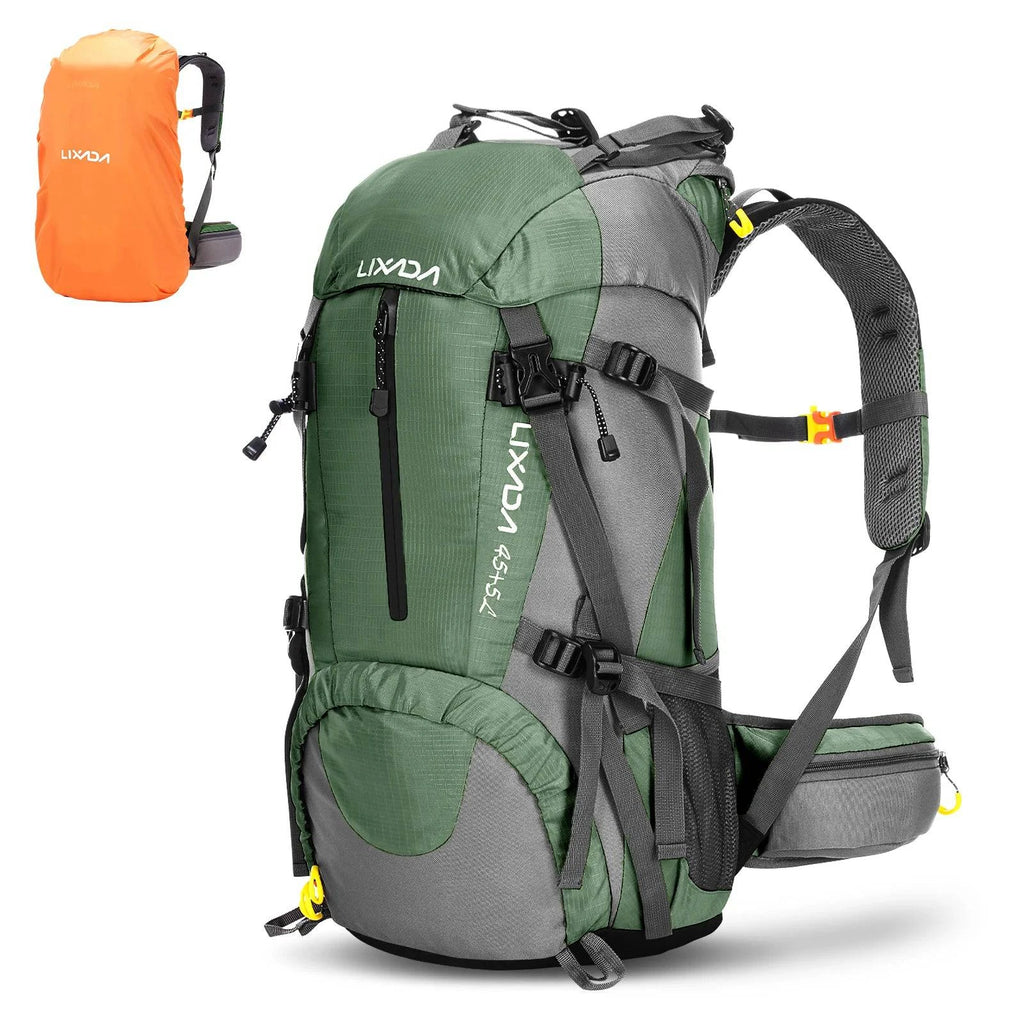 Lixada 50L Hiking Backpack Water Resistant Outdoor Sport Knapsack Camping Travel Pack Climbing Trekking Bag with Rain Cover-WAYBIKER