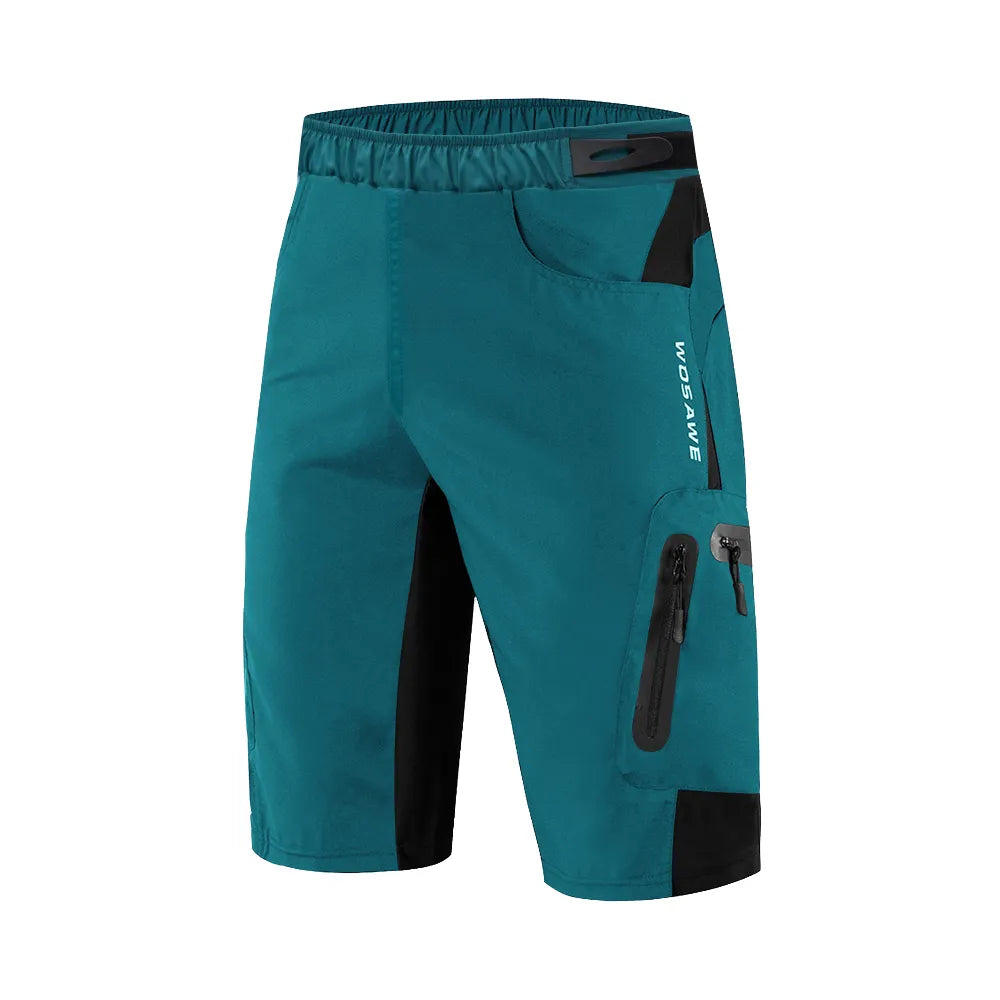 WOSAWE Men's Cycling Shorts Mountain Bike Shockproof 5D Padded Shorts Lightweight Loose Fit MTB Cycling Shorts Riding Trousers-WAYBIKER