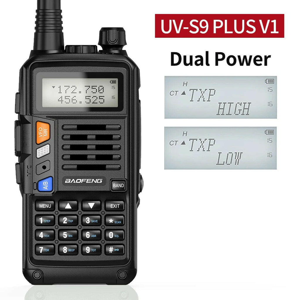 BAOFENG UV-S9 Plus V1 V2 Powerful Handheld UHF VHF Dual Band 16 KM Long Range Waterproof Walkie Talkie Ham UV-5R Two Way Radio