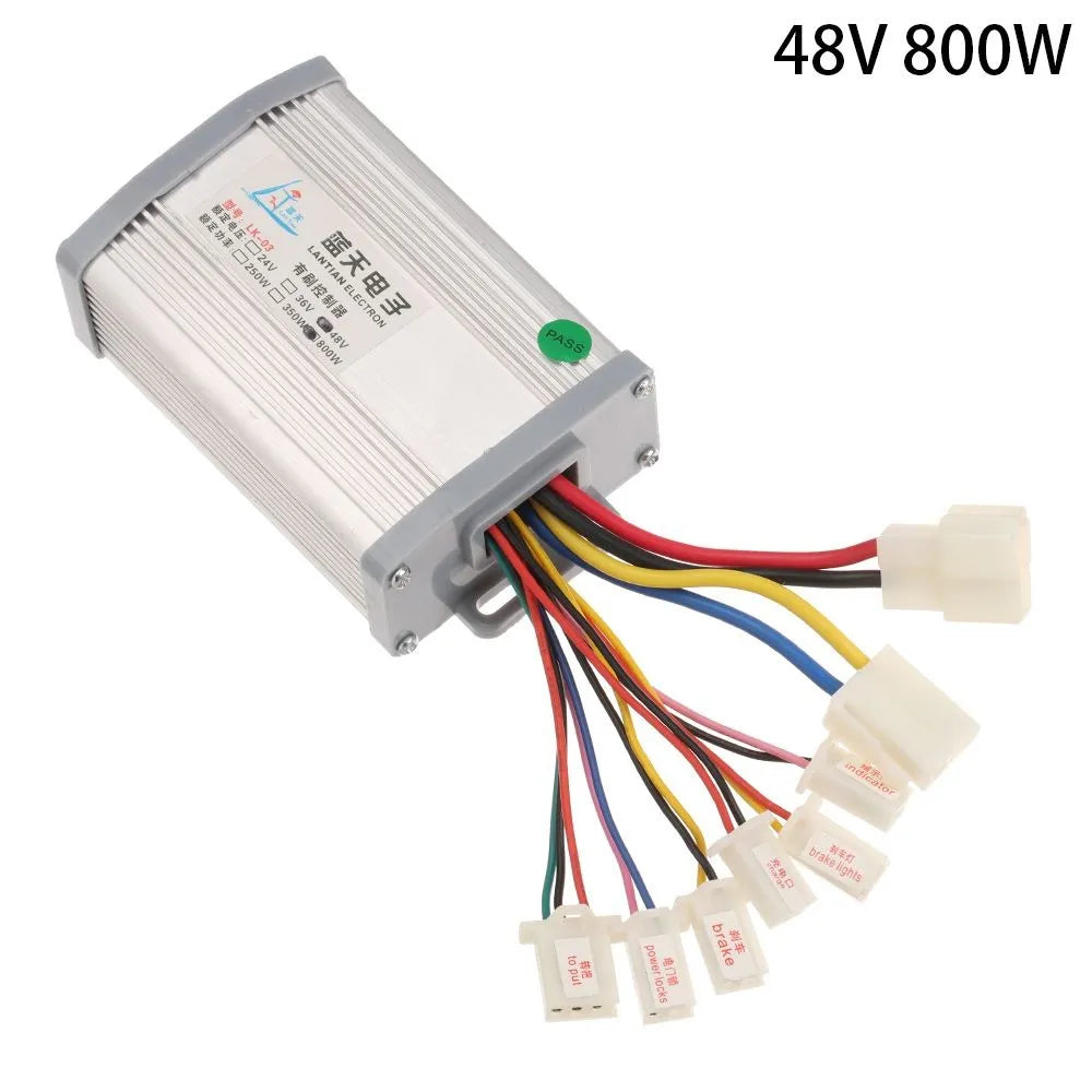 DC Electric Bicycle Controller E-bike Accessories 24V/36V/48V 250W/350W/500W/800W Electric Bike Motor Brushed Controller Motor-WAYBIKER