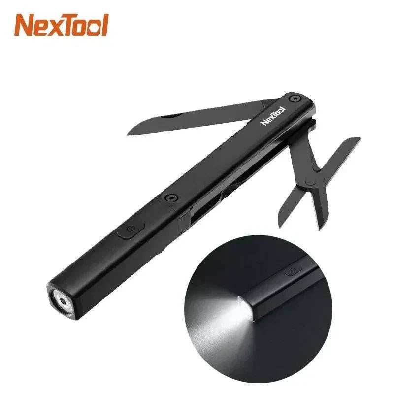 Xiaomi NexTool Mini Multi Tool Pocket Knife Scissors Pen Tools N1 Portable Outdoors USB Rechargeable IPX4 Waterproof Flashlight-WAYBIKER