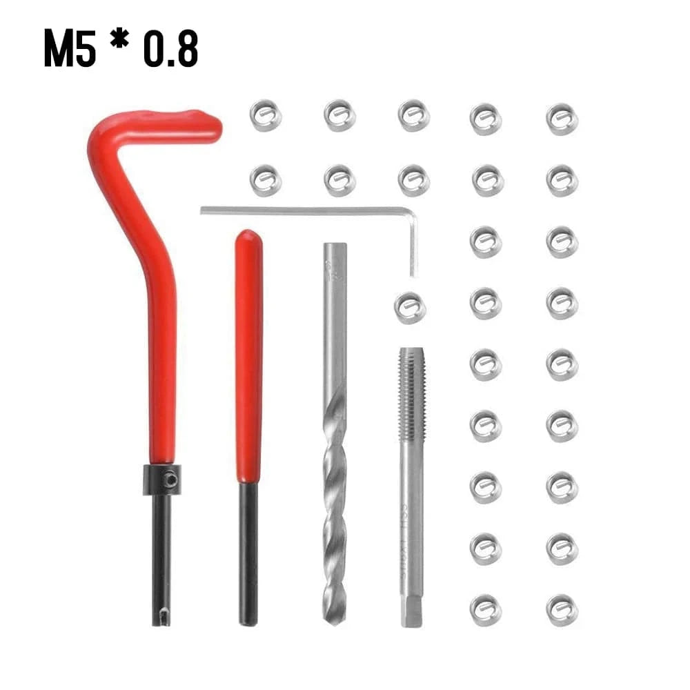 15pcs/20pcs/30pcs Metric Thread Repair Insert Kit M5 M6 M8 M10 M12 M14 Helicoil Car Pro Coil Tool Car Repair Tool-WAYBIKER