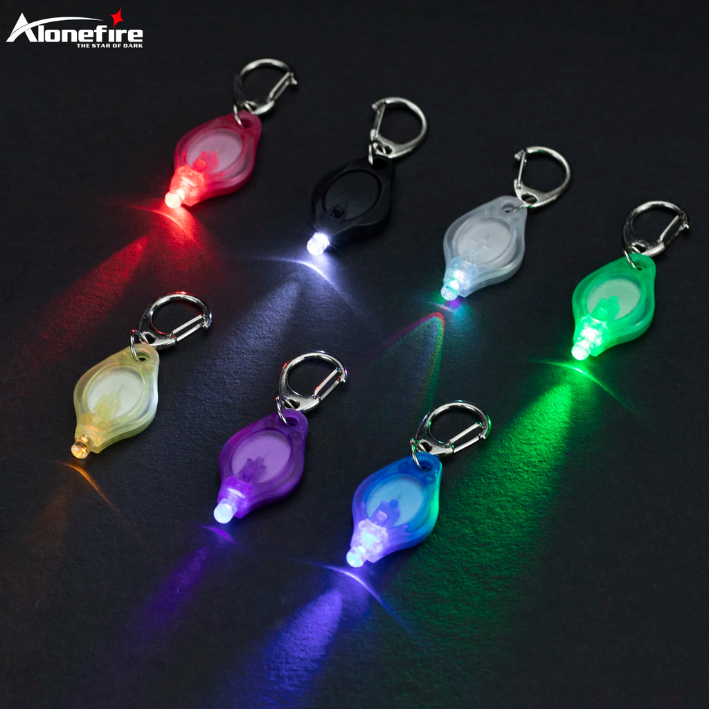 Mini LED Keychain light Multicolored Cool Rainbow White Red Yellow Green Blue Purple Key chain lamp Portable backup stairs Torch