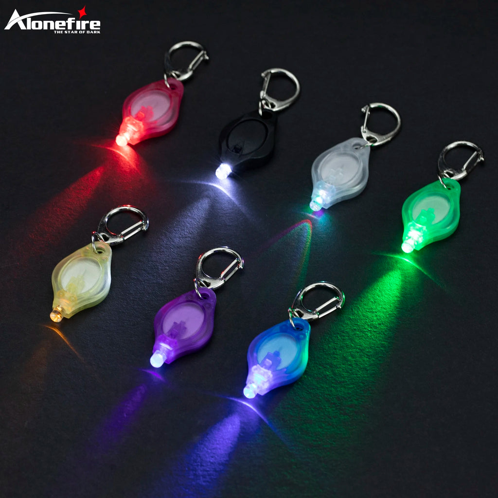 Mini LED Keychain light Multicolored Cool Rainbow White Red Yellow Green Blue Purple Key chain lamp Portable backup stairs Torch-WAYBIKER