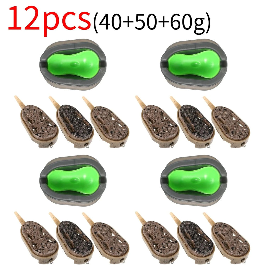 3pcs Fishing Feeder Mould Quick Release Moulds Carp Fishing Bait Holder Tool-WAYBIKER