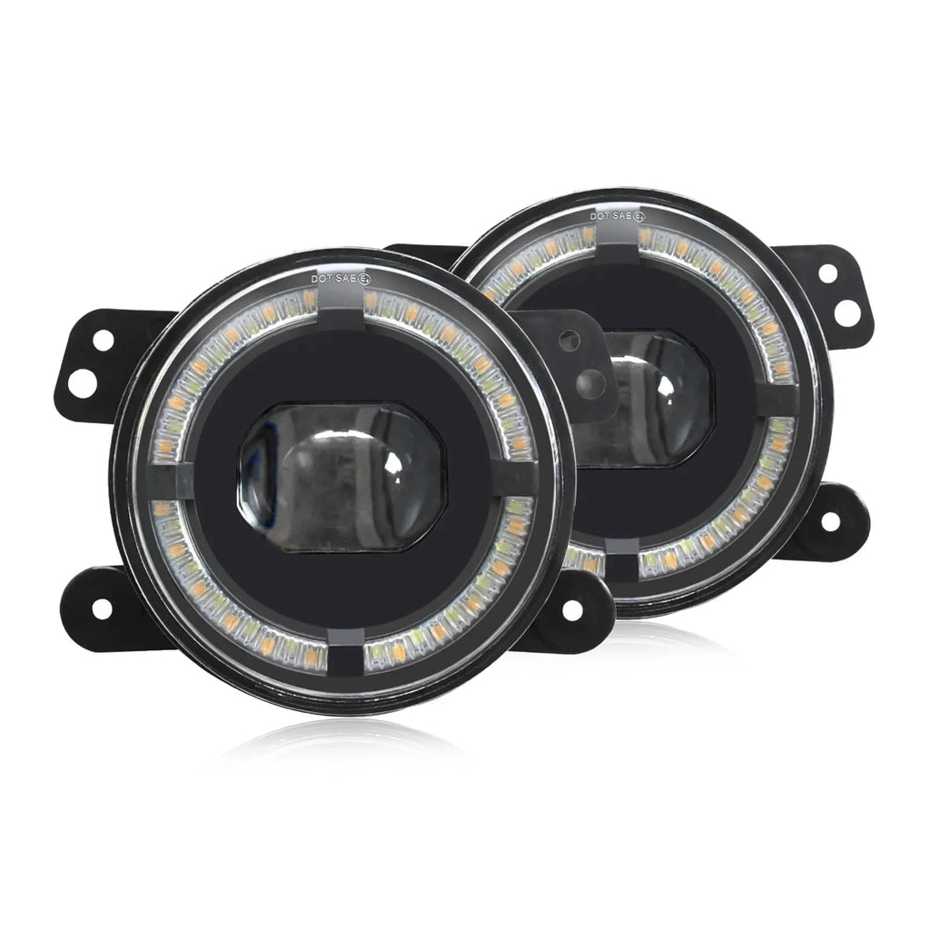 4 Inch 200W LED Fog Lights Car LED Fog Lights 20000LM Driving Bumper Lights Waterproof Replacement for Jeep Wrangler Off Road-WAYBIKER