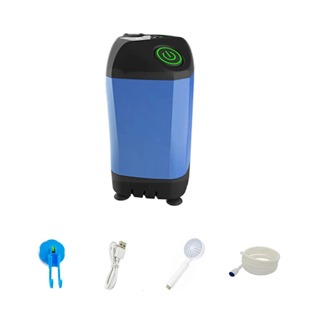 Outdoor Camping Shower Portable Electric Shower Pump Waterproof Electric Pump for Camping Hiking Backpacking Travel Beach Pet-WAYBIKER