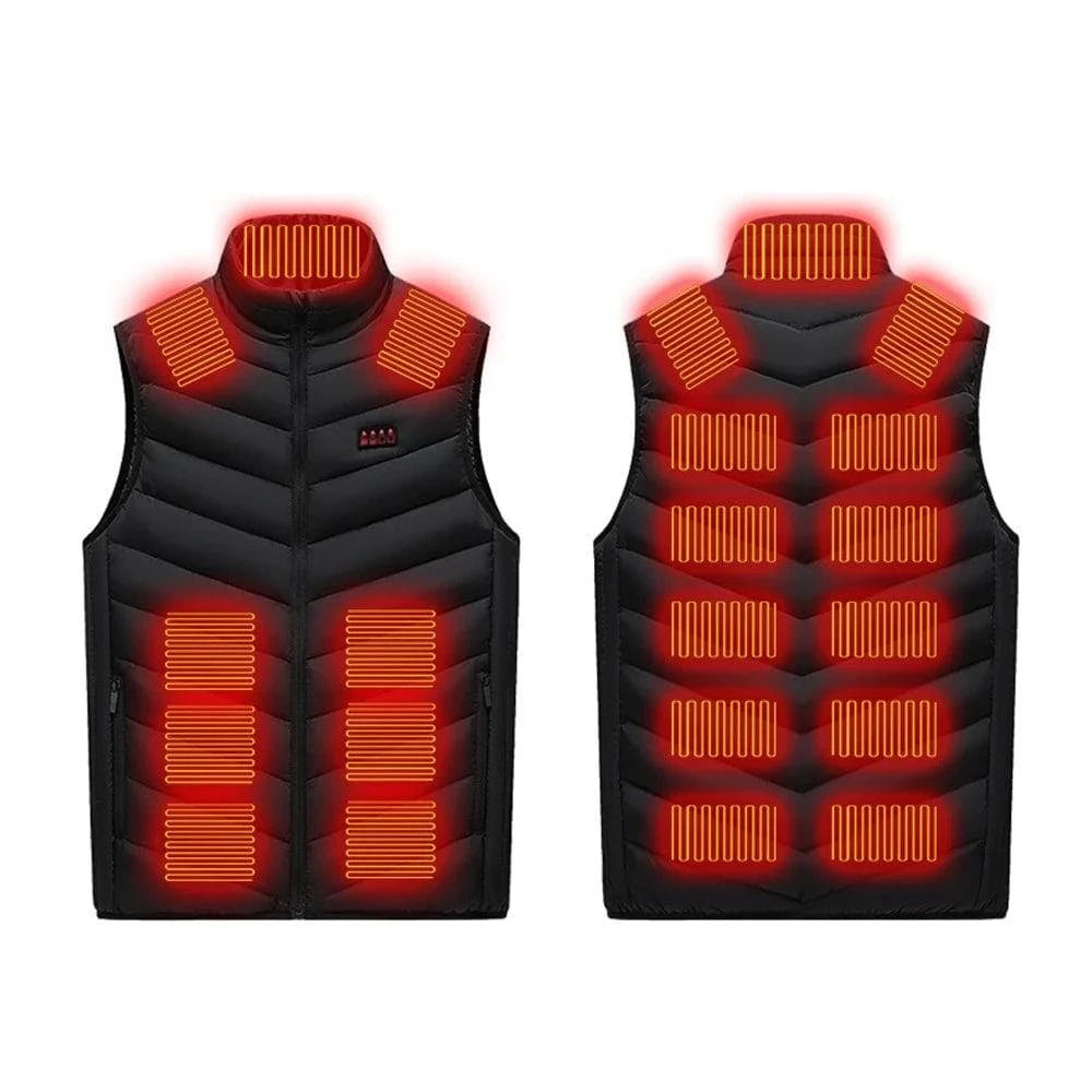 USB Heated Vest Large Area Intelligent Constant Temperature Electric Heating Vest Three-speed Temperature Control Vest-WAYBIKER