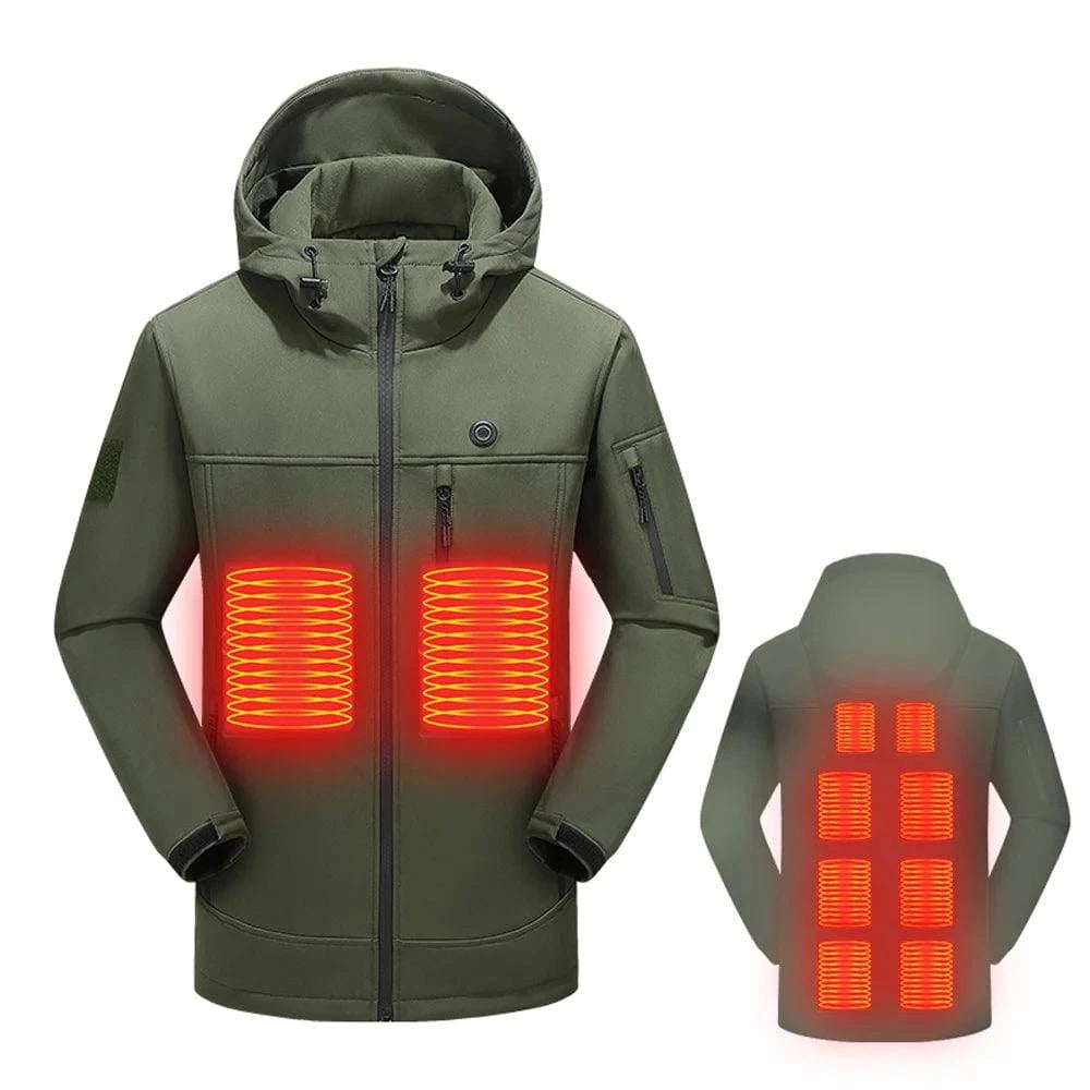 Outdoor USB Heating Jackets Warming Coat Winter Flexible Electric Thermal Clothing Fishing Hiking Warm Clothes-WAYBIKER