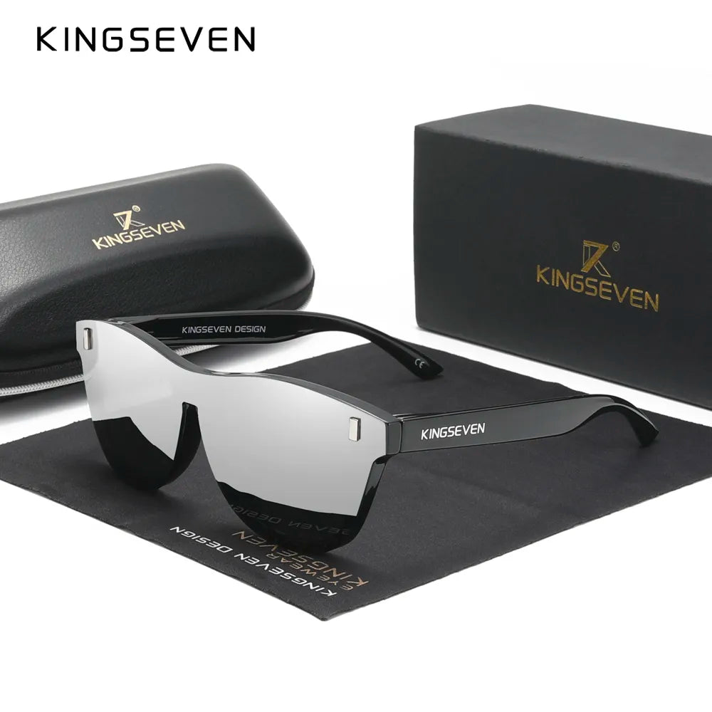 KINGSEVEN New Brand Design Men's Glasses Polarized Sunglasses Women Integrated Lens Fashion Eyewear Oculos de sol-WAYBIKER