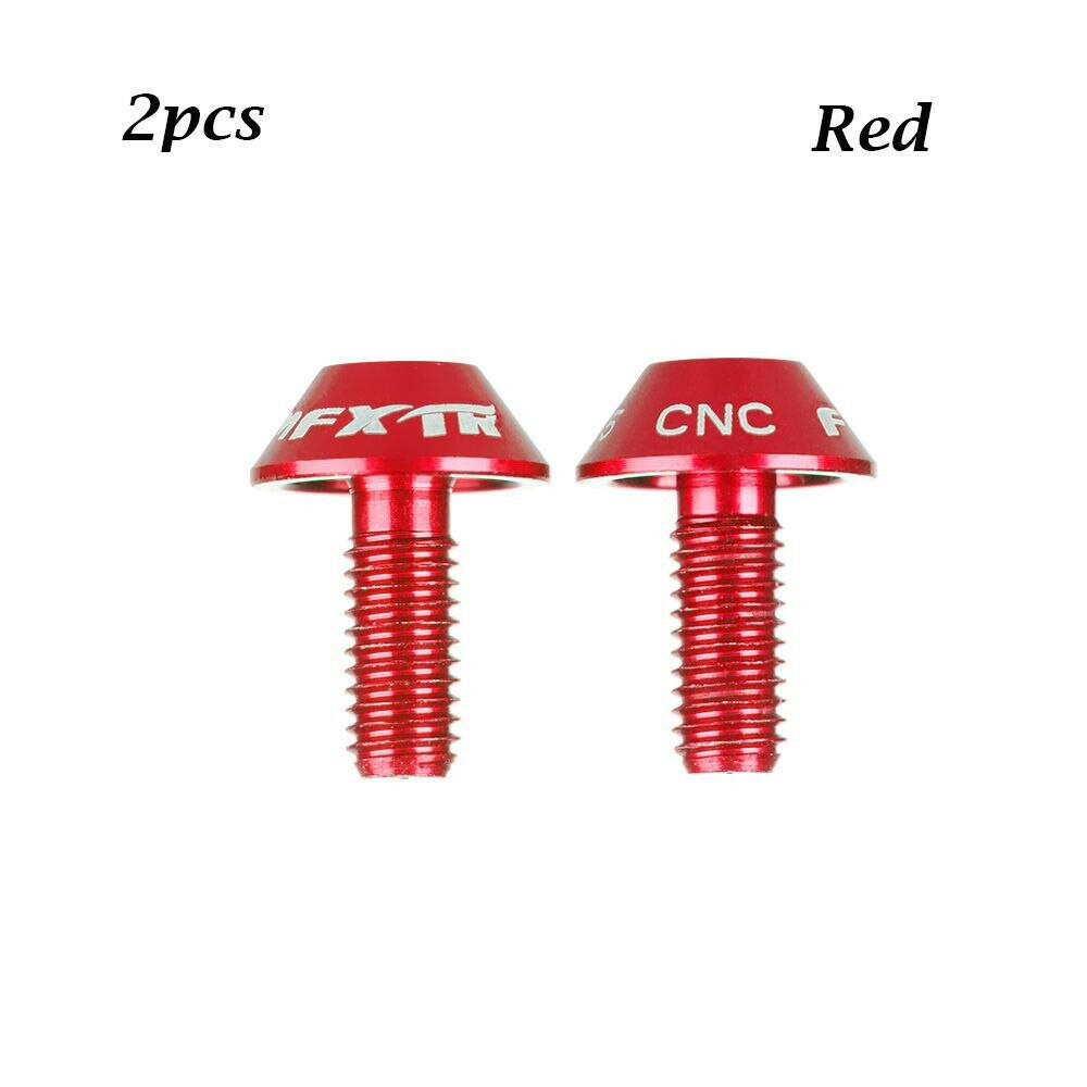 2Pcs/Set Colorful Aluminum Alloy Mountain Bike Water Bottle Holder Cage Screw Bolts M5x12mm Screw Durable Bicycle Accessories-WAYBIKER