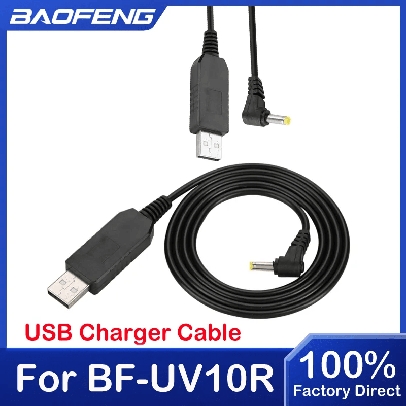 2023 Baofeng UV 10R USB Charger Convenient Cable For BaoFeng Walkie Talkie Hight Capacity Extend Battery UV-10R-WAYBIKER