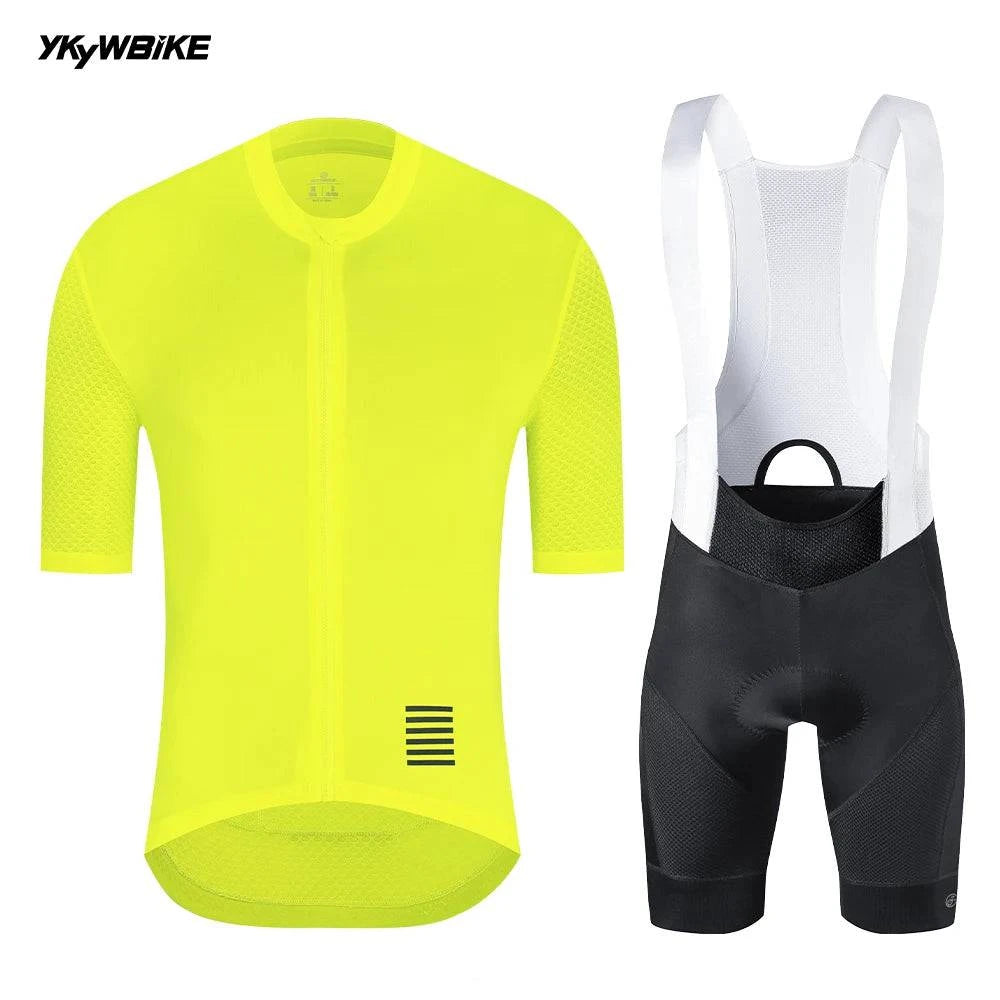 YKYWBIKE Men's Cycling Set Summer Cycling Jersey Kits Road Bike Clothes Bicycle Clothing Riding Maillot Cycling Clothing-WAYBIKER