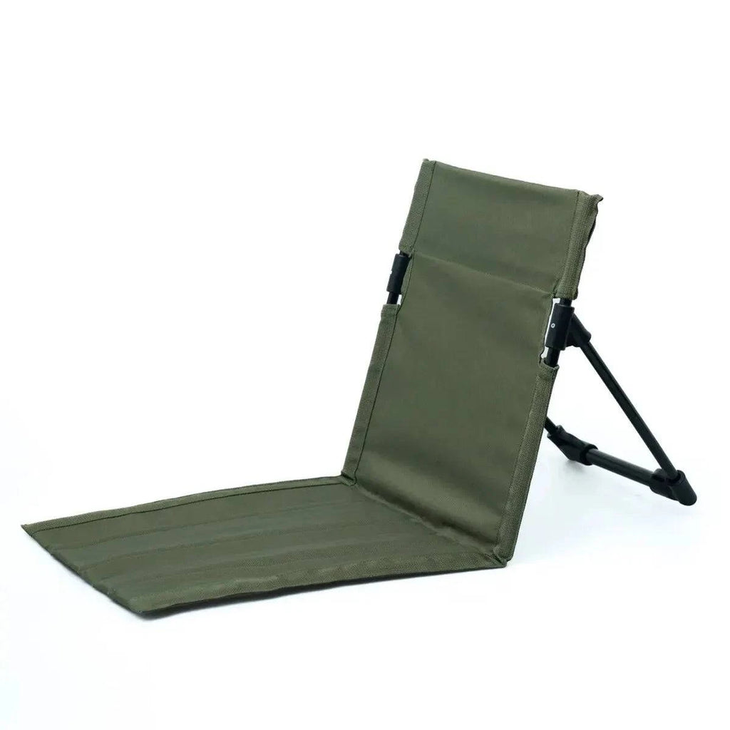 Foldable Camping Chair Outdoor Garden Park Single Lazy Chair Backrest Cushion Picnic Camping Folding Back Chair Beach Chairs-WAYBIKER