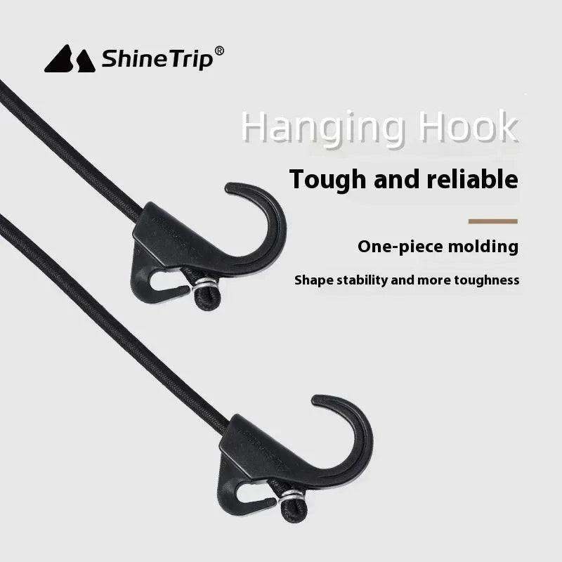 ShineTrip Outdoor Luggage Rope Elastic Rope Hook Rope Elastic Belt    Rope Camping Vehicle Strap-WAYBIKER