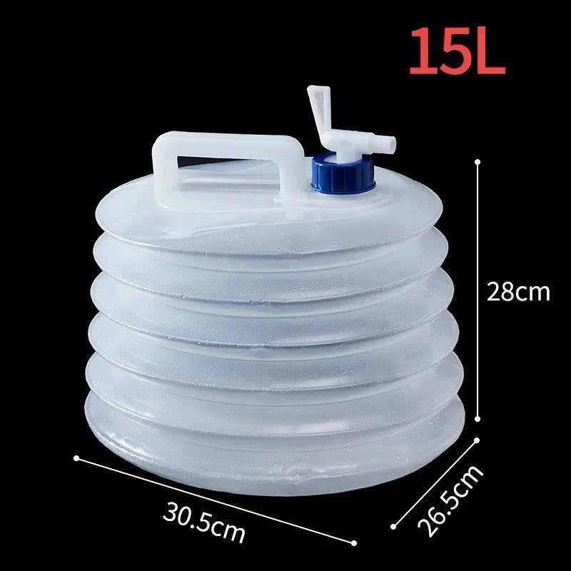 5-15L Capacity Car Collapsible Outdoor Water Bucket Portable Driving Water Tank Container Faucet ведро For Camping Picnic Hiking-WAYBIKER
