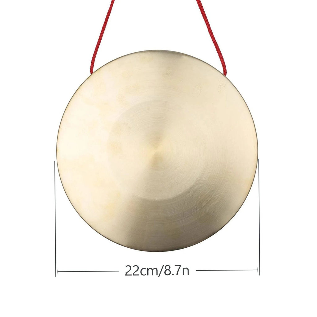 22cm/30cm Hand Gong Cymbals Brass Copper Gong Chapel Opera Percussion Instrument with Round Play Hammer-WAYBIKER