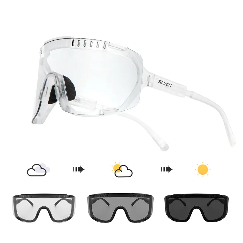 SCVCN Photochromic Sunglasses for Men Cycling Glasses Mountain Bike Road Bicycle Eyewear Pock Cycle Goggles UV400 MTB Biking-WAYBIKER