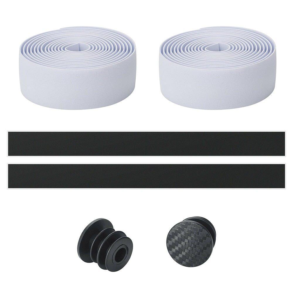 LINGMAI Bicycle Handlebar Tape Camouflage Anti-Slip Damping Cycling Road Bike Handle Belt Wraps With Bar End Plugs-WAYBIKER