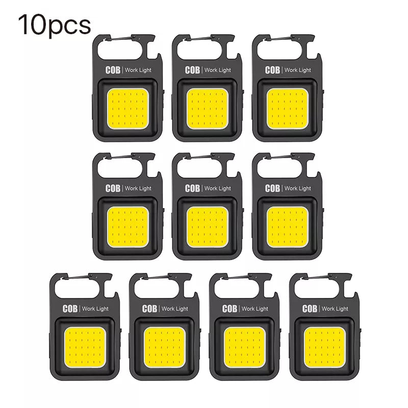 5/10/20pcs High Power Led Flashlight Portable Pocket Flashlight Key Chain USB Rechargeable for Outdoor Camping-WAYBIKER
