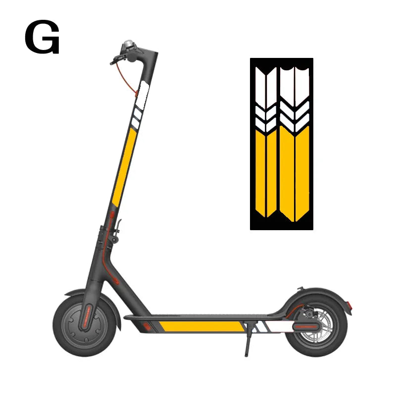 Scooter Sticker Reflective PVC Scooter Decal Waterproof Night Riding Warning Strip for Xiaomi Mijia M365-WAYBIKER