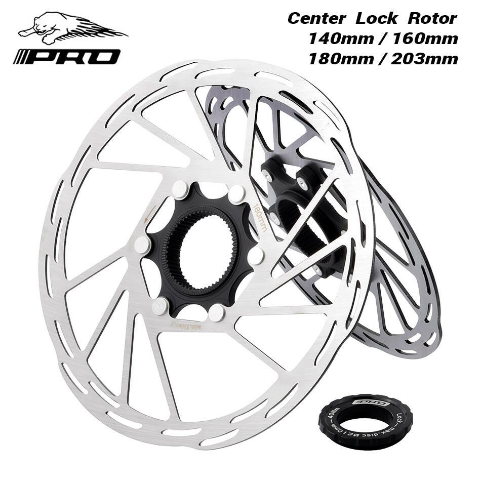 IIIPRO Bicycle Center Lock Disc Brake Rotor 140mm/160mm/180mm/203mm Road Bike Disc Brake Rotor With Lock Ring  bike brake pads-WAYBIKER