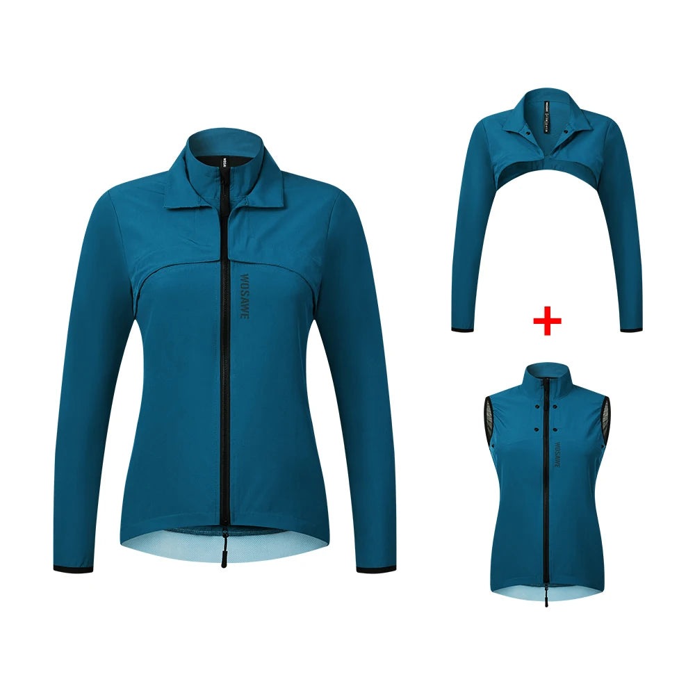 WOSAWE Womens Ultralight Cycling Jacket Anti-UV Windproof Cycling Jersey MTB Bike Windcoat Hiking Jacket Bicycle Clothes-WAYBIKER