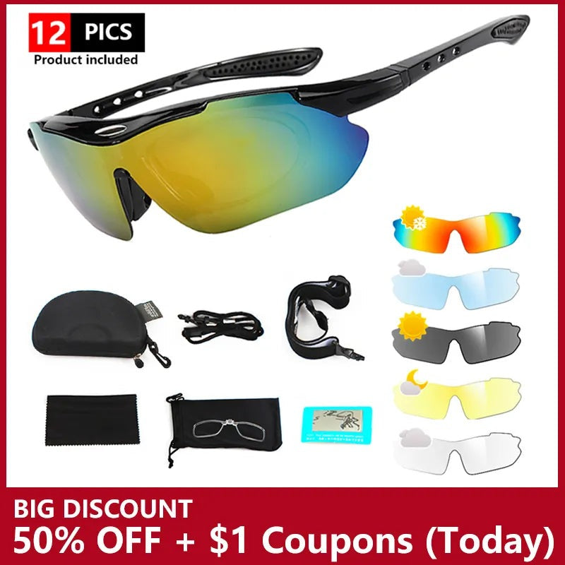 Polarized Sports Cycling Glasses Women’s & Men's sunglasses Road UV400 Cycling Eyewear Mountain Bike Bicycle Mtb Road Goggle-WAYBIKER