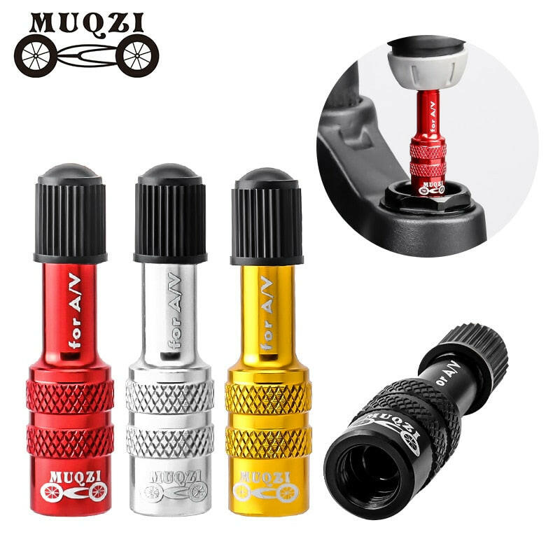 MUQZI Bike Fork Valve Adapter Schrader Air Fork Inflatable Valve Adapter MTB Road Bicycle Fork Accessory